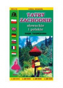 Tatry Zachodnie.Słowackie i polskie mapa