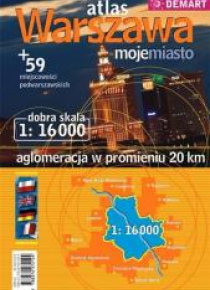 Atlas Warszawa+59 miejscowości podwarsz. plan mias