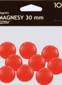 Magnes 30mm czerwony 10szt GRAND