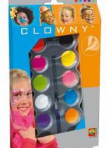 Farby wodne do malowania twarzy 10 kol. Clowny