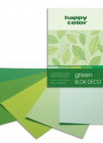 Blok A4/20K Deco Green 170g HAPPY COLOR