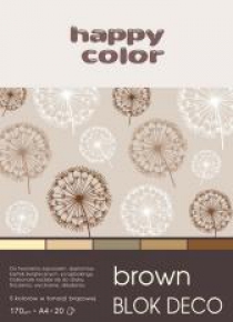 Blok A4/20K Deco Brown 170g HAPPY COLOR