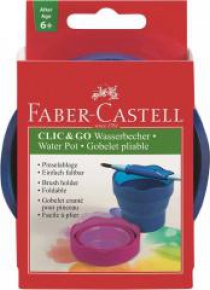 Pojemnik na wodę Click&Go niebieski FABER CASTELL