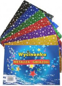 Wycinanka A4 metalizowana gwiazdki