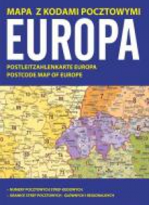 Europa 1:5 200 000 mapa z kodami pocztowymi