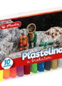 Plastelina brokatowa 8+2 kolory