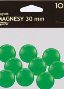 Magnes 30mm zielony 10szt GRAND