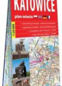 Plastic map Katowice 1:20 000 plan miasta