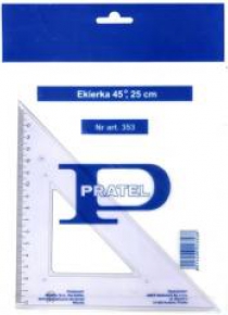 Ekierka 25cm 45 stopni PRATEL