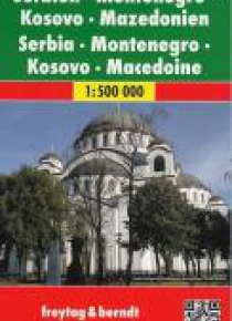 Mapa - Serbia, Czarnogóra, Kosowo, Macedonia