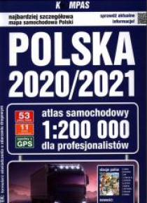 Polska 2020/2021 Atlas samochodowy dla profesjonal