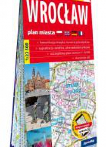 Plastic map Wrocław 1:22 500 plan miasta w.2020