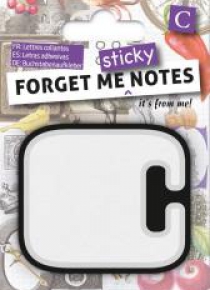 Forget me sticky notes kart samoprzylepne litera C