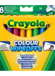 Markery suchościeralne do tablic 8 kolorów CRAYOLA